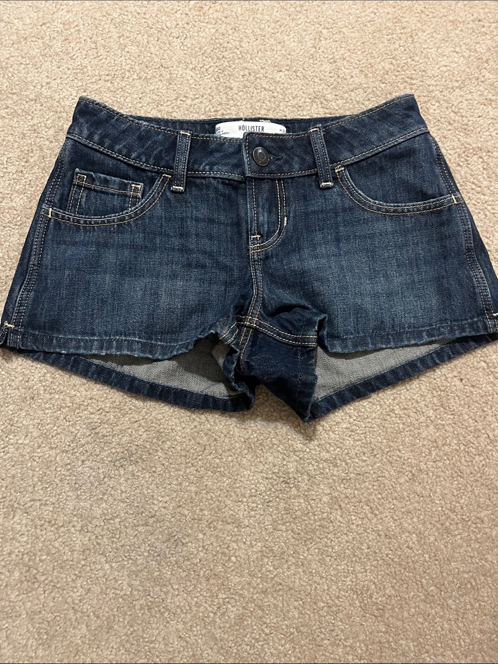 Hollister Indigo Denim Low-Rise Jean Shorts